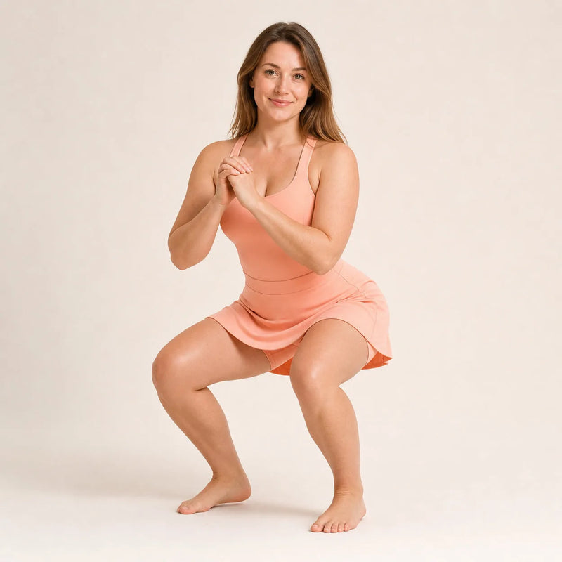 Robe de tennis femme dos croisé avec short intégré - stride