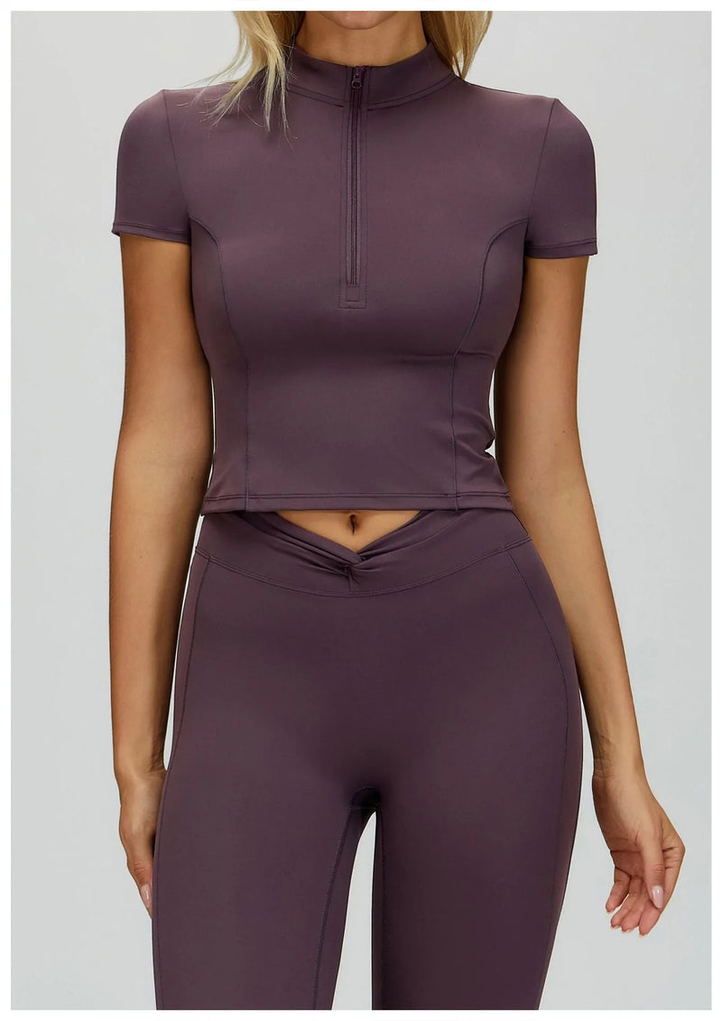 T-shirt femme yoga EDGE jaune bleu vert violet noir - vue 16