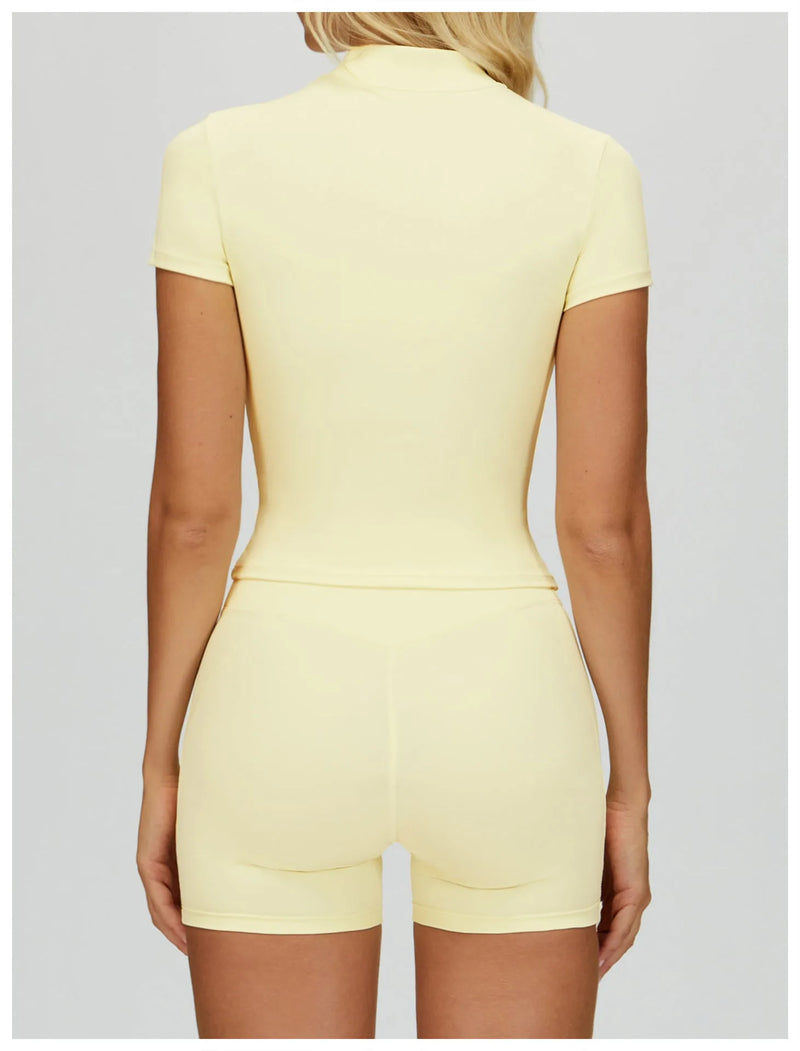 T-shirt yoga femme EDGE stretch respirant - vue portée 2