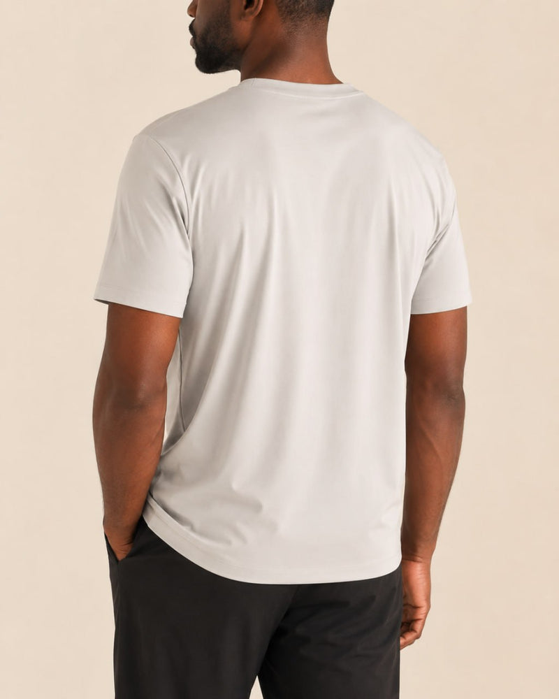 T-shirt homme col rond seconde peau polyvalent — core — coloris Gris clair