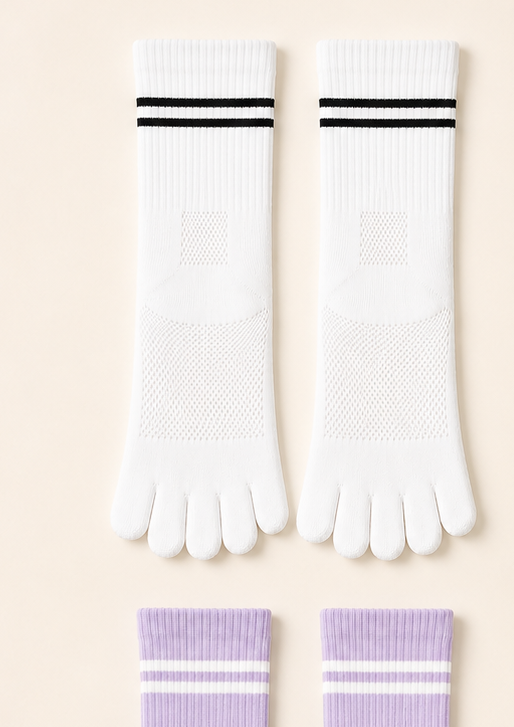 Chaussettes à orteils antidérapantes femme yoga pilates — daily — vue 14