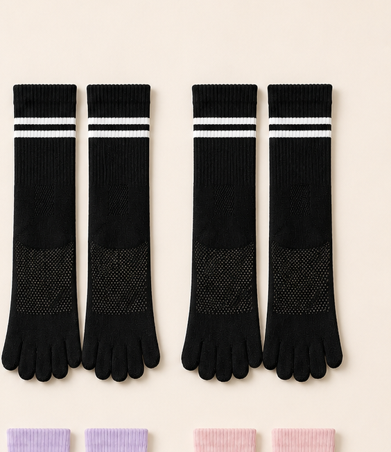 Chaussettes à orteils antidérapantes femme yoga pilates — daily — vue 15