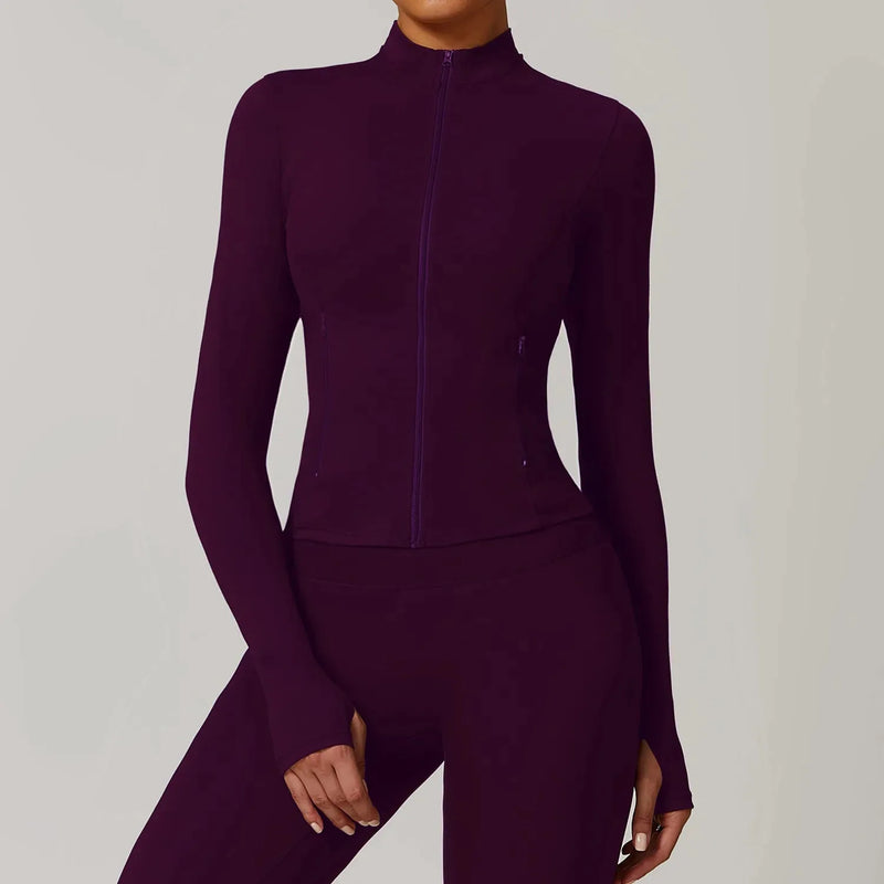 Veste femme cocooning zip frontal ajusté — pulse