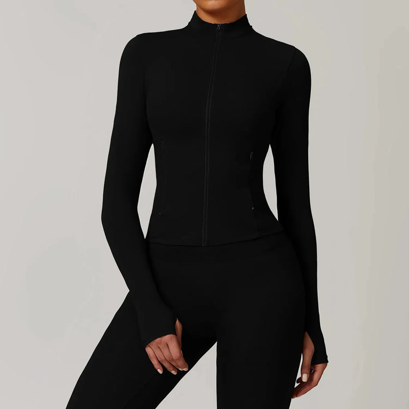 Veste femme cocooning zip frontal ajusté — pulse