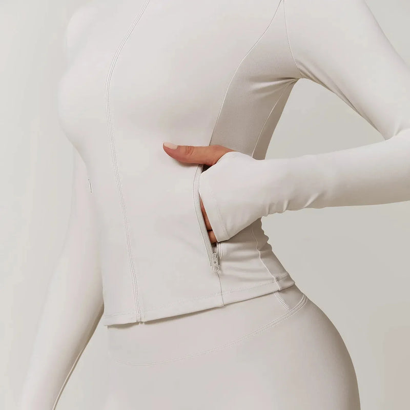 Veste femme cocooning zip frontal ajusté — pulse
