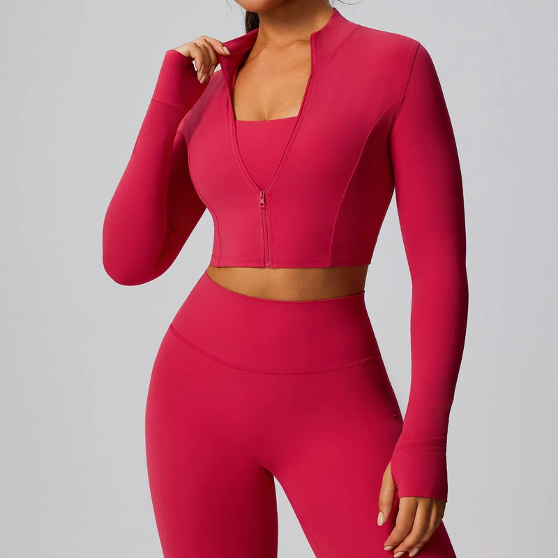 Veste femme training zip frontal séchage rapide — pulse