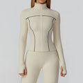Veste femme yoga poches latérales respirant — flow