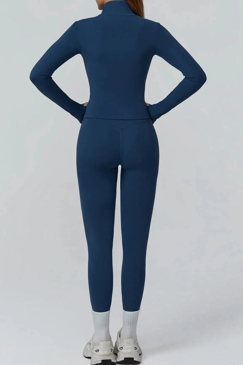 Veste femme yoga poches latérales respirant — flow