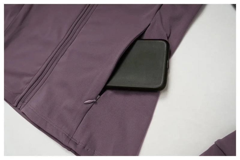 Veste femme yoga zip frontal léger respirant — flow