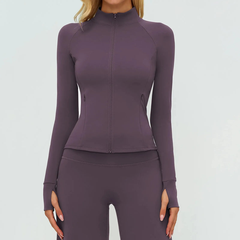 Veste femme yoga zip frontal léger respirant — flow