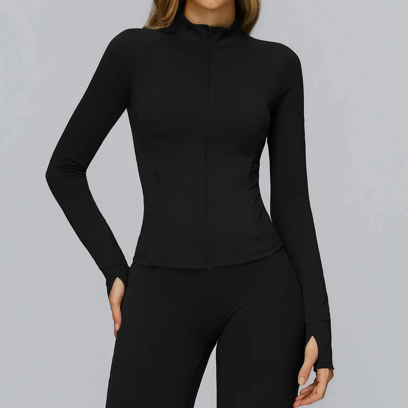 Veste femme yoga zip frontal léger respirant — flow