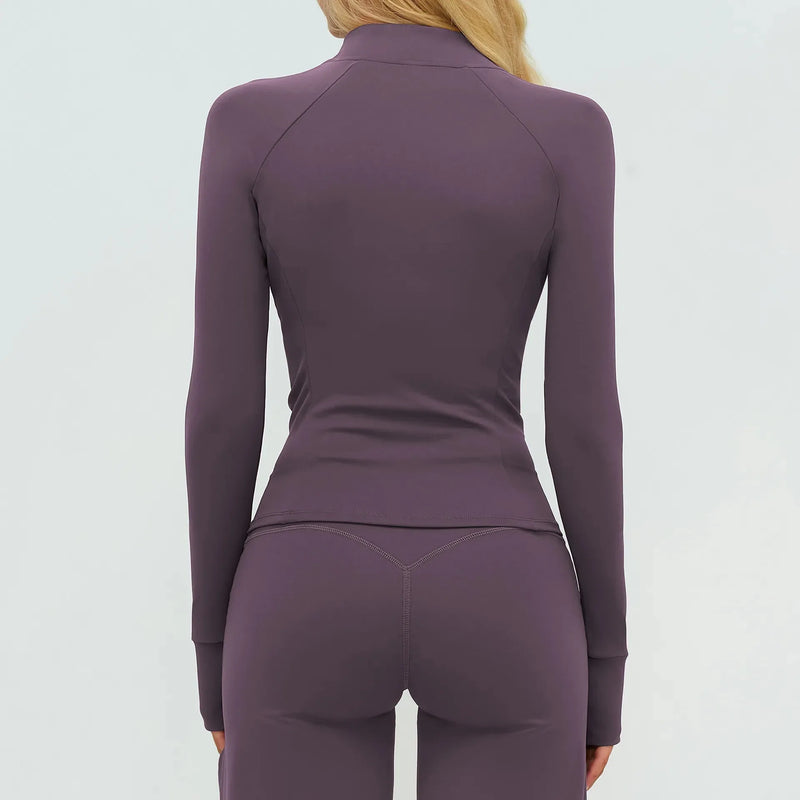 Veste femme yoga zip frontal léger respirant — flow