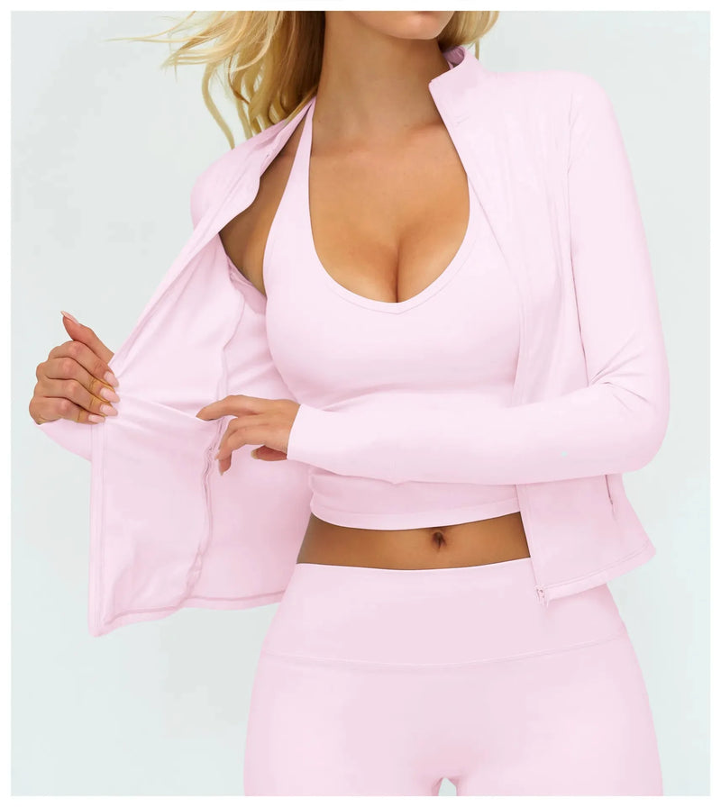 Veste femme yoga zip frontal léger respirant — flow